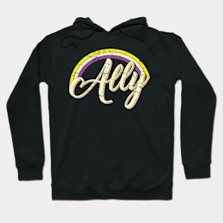 Proud Ally Non-binary Flag LGBT Pride Hoodie